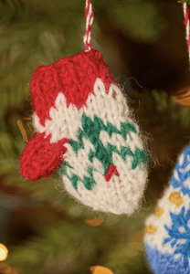 Hovedbilde Mini strikkavott juletrepynt ...