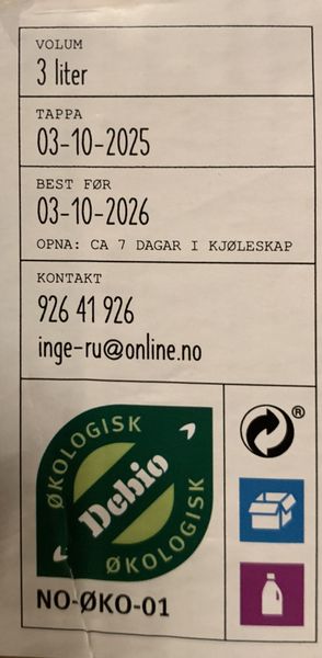 Negarden Linge eplemost 3l