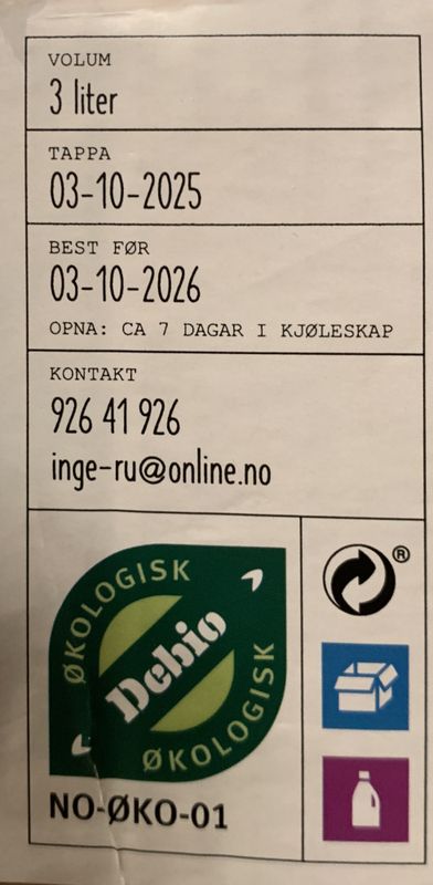 Negarden Linge eplemost 3l