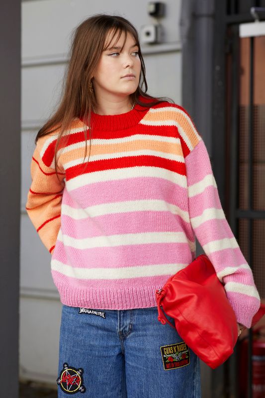 452 Uni stripegenser ABC garnpakke