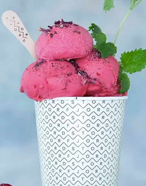 Storfjord iskrem bringebærsorbet 140ml